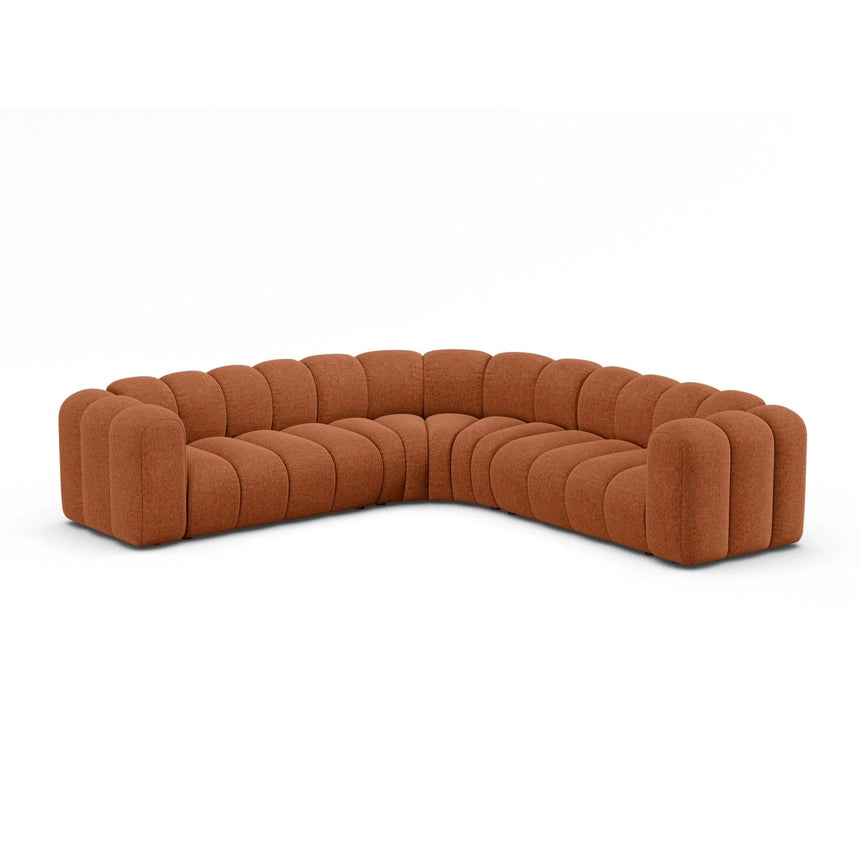 Lupine Modulares 6-Sitzer Ecksofa, Symmetrisch, aus Chenille in Brick (Eden 10 Terra), 280x280 cm von Micadoni – Bild 2