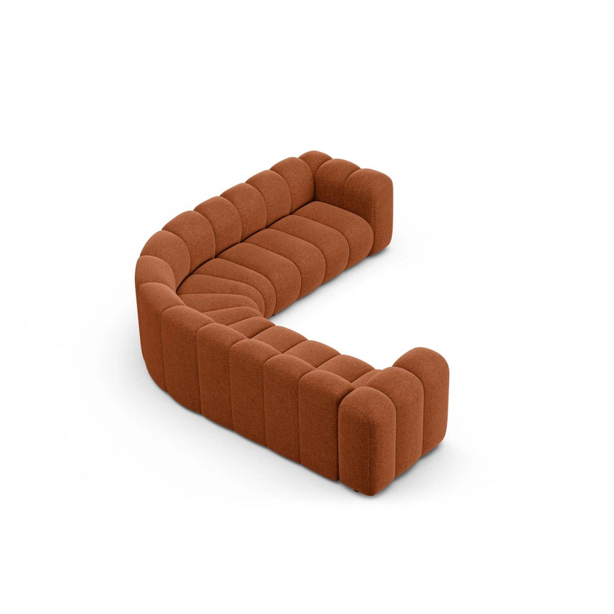 Lupine Modulares 6-Sitzer Ecksofa, Symmetrisch, aus Chenille in Brick (Eden 10 Terra), 280x280 cm von Micadoni – Bild 3