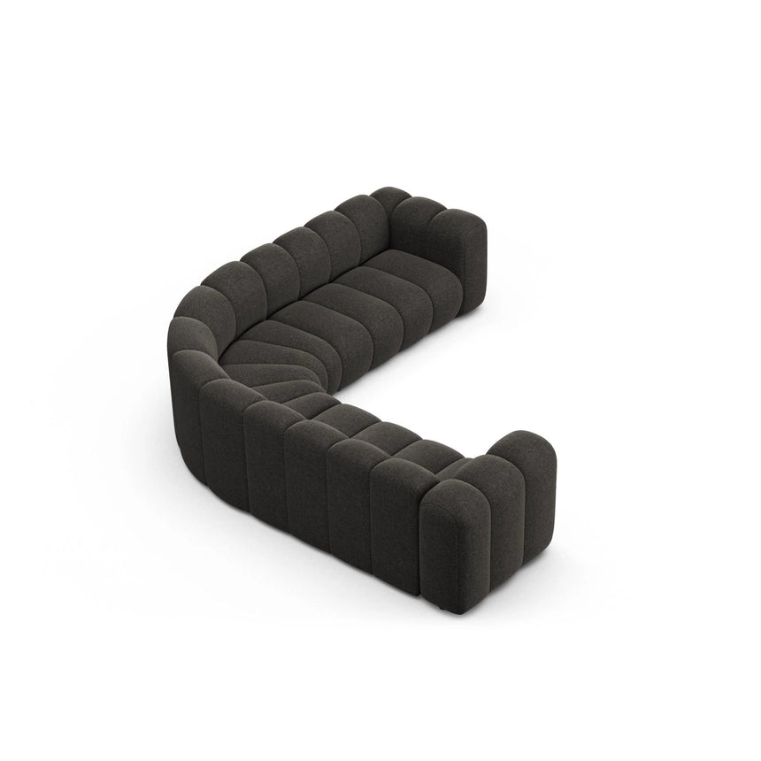Lupine Modulares 6-Sitzer Ecksofa, Symmetrisch, aus Chenille in Dunkelgrau (Eden 20 Graphite), 280x280 cm von Micadoni – Bild 3