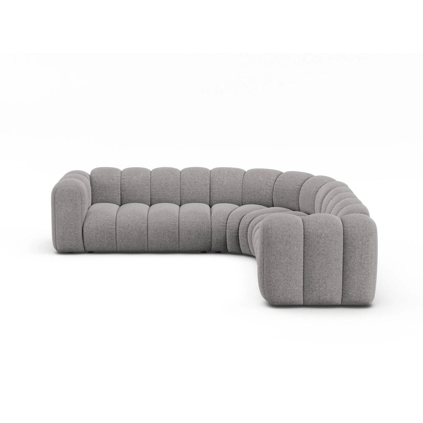 Lupine Modulares 6-Sitzer Ecksofa, Symmetrisch, aus Chenille in Hellgrau (Eden 18 Grey), 280x280 cm von Micadoni – Bild 1
