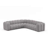 Lupine Modulares 6-Sitzer Ecksofa, Symmetrisch, aus Chenille in Hellgrau (Eden 18 Grey), 280x280 cm von Micadoni – Bild 2