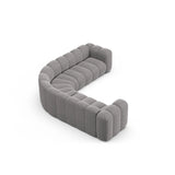 Lupine Modulares 6-Sitzer Ecksofa, Symmetrisch, aus Chenille in Hellgrau (Eden 18 Grey), 280x280 cm von Micadoni – Bild 3