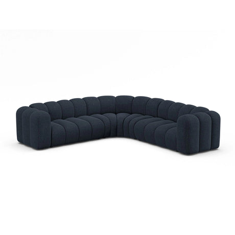 Lupine Modulares 6-Sitzer Ecksofa, Symmetrisch, aus Chenille in Marineblau (Eden 16 Deep Blue), 280x280 cm von Micadoni – Bild 2