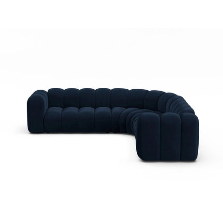 Lupine Modulares 6-Sitzer Ecksofa, Symmetrisch, aus Samt in Königsblau (Salvador 5), 280x280 cm von Micadoni – Bild 1