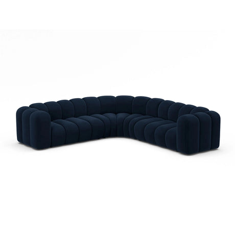 Lupine Modulares 6-Sitzer Ecksofa, Symmetrisch, aus Samt in Königsblau (Salvador 5), 280x280 cm von Micadoni – Bild 2