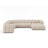 Lupine Modulares 6-Sitzer Panoramasofa, Linke Seite, aus Boucle in Beige (Baloo 2074), 370x280 cm von Micadoni – Bild 1