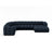 Lupine Modulares 6-Sitzer Panoramasofa, Linke Seite, aus Boucle in Dunkelblau (Baloo 2088), 370x280 cm von Micadoni – Bild 1