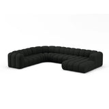 Lupine Modulares 6-Sitzer Panoramasofa, Linke Seite, aus Boucle in Schwarz (Baloo 2082), 370x280 cm von Micadoni – Bild 2