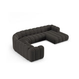 Lupine Modulares 6-Sitzer Panoramasofa, Linke Seite, aus Chenille in Dunkelgrau (Eden 20 Graphite), 370x280 cm von Micadoni – Bild 3
