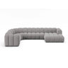 Lupine Modulares 6-Sitzer Panoramasofa, Linke Seite, aus Chenille in Hellgrau (Eden 18 Grey), 370x280 cm von Micadoni – Bild 1