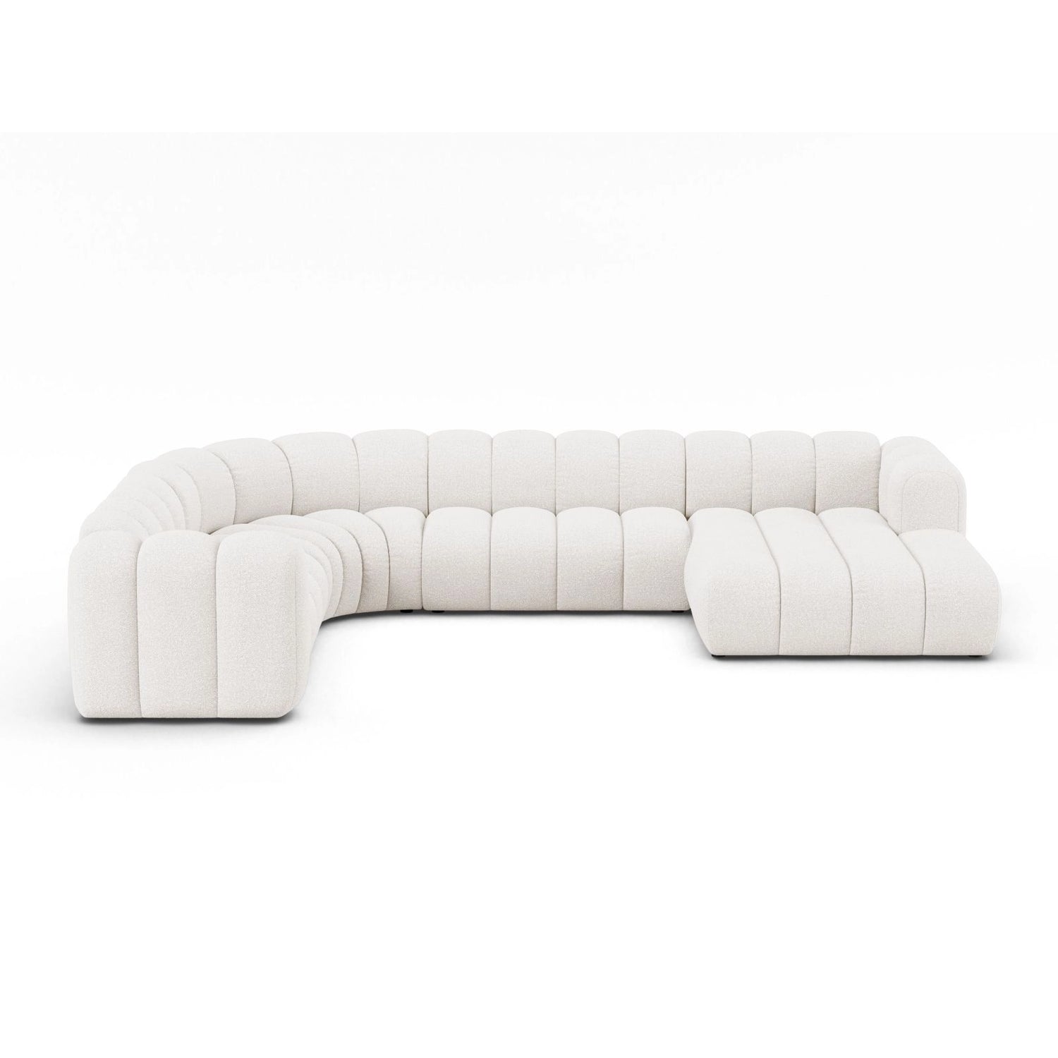 Lupine Modulares 6-Sitzer Panoramasofa, Linke Seite aus Samt, Chenille oder Boucle, 370x280 cm von Micadoni – Bild 1