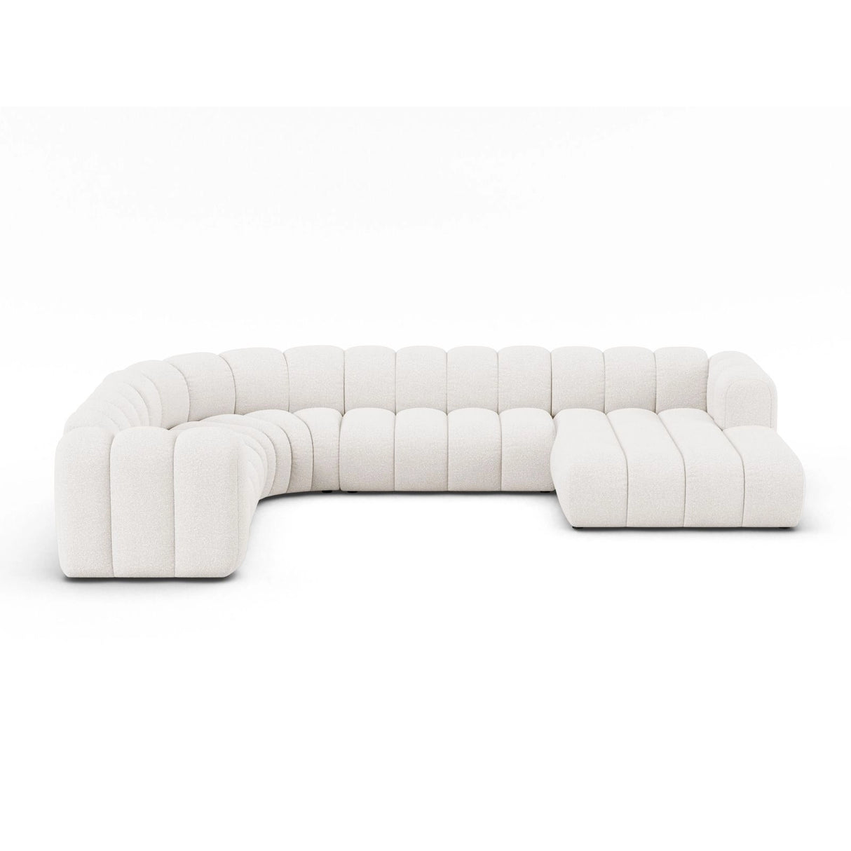 Lupine Modulares 6-Sitzer Panoramasofa, Linke Seite aus Samt, Chenille oder Boucle, 370x280 cm von Micadoni – Bild 1