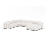 Lupine Modulares 6-Sitzer Panoramasofa, Linke Seite aus Samt, Chenille oder Boucle, 370x280 cm von Micadoni – Bild 2