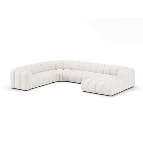 Lupine Modulares 6-Sitzer Panoramasofa, Linke Seite aus Samt, Chenille oder Boucle, 370x280 cm von Micadoni – Bild 2
