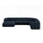 Lupine Modulares 6-Sitzer Panoramasofa, Rechte Seite, aus Boucle in Dunkelblau (Baloo 2088), 370x280 cm von Micadoni – Bild 1