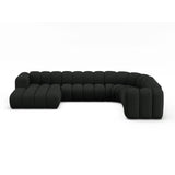 Lupine Modulares 6-Sitzer Panoramasofa, Rechte Seite, aus Boucle in Schwarz (Baloo 2082), 370x280 cm von Micadoni – Bild 1