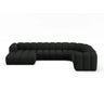 Lupine Modulares 6-Sitzer Panoramasofa, Rechte Seite, aus Boucle in Schwarz (Baloo 2082), 370x280 cm von Micadoni – Bild 1