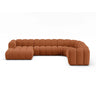 Lupine Modulares 6-Sitzer Panoramasofa, Rechte Seite, aus Chenille in Brick (Eden 10 Terra), 370x280 cm von Micadoni – Bild 1