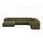 Lupine Modulares 6-Sitzer Panoramasofa, Rechte Seite, aus Chenille in Grün (Eden 12 Olive), 370x280 cm von Micadoni – Bild 1