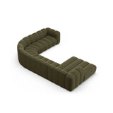 Lupine Modulares 6-Sitzer Panoramasofa, Rechte Seite, aus Chenille in Grün (Eden 12 Olive), 370x280 cm von Micadoni – Bild 4