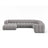 Lupine Modulares 6-Sitzer Panoramasofa, Rechte Seite, aus Chenille in Hellgrau (Eden 18 Grey), 370x280 cm von Micadoni – Bild 1