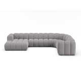 Lupine Modulares 6-Sitzer Panoramasofa, Rechte Seite, aus Chenille in Hellgrau (Eden 18 Grey), 370x280 cm von Micadoni – Bild 1