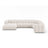 Lupine Modulares 6-Sitzer Panoramasofa, Rechte Seite, aus Chenille in Leichtes Beige (Eden 2 Pearl), 370x280 cm von Micadoni – Bild 1