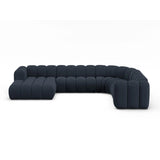 Lupine Modulares 6-Sitzer Panoramasofa, Rechte Seite, aus Chenille in Marineblau (Eden 16 Deep Blue), 370x280 cm von Micadoni – Bild 1