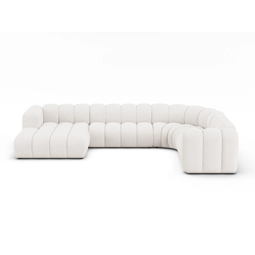 Lupine Modulares 6-Sitzer Panoramasofa, Rechte Seite, aus Samt, Chenille oder Boucle, 370x280 cm von Micadoni – Bild 1
