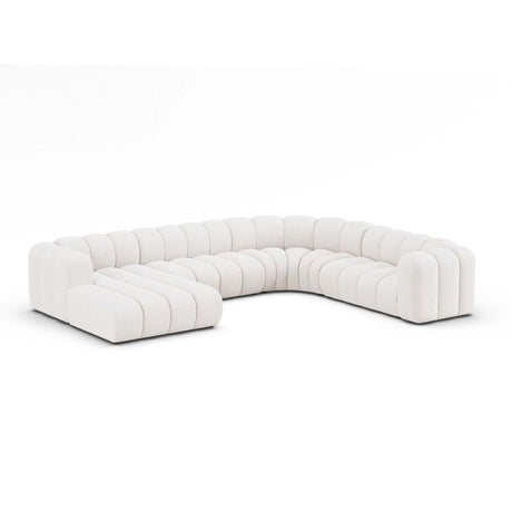 Lupine Modulares 6-Sitzer Panoramasofa, Rechte Seite, aus Samt, Chenille oder Boucle, 370x280 cm von Micadoni – Bild 2