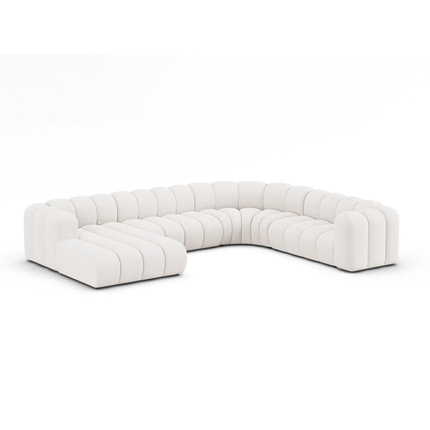 Lupine Modulares 6-Sitzer Panoramasofa, Rechte Seite, aus Samt, Chenille oder Boucle, 370x280 cm von Micadoni – Bild 2