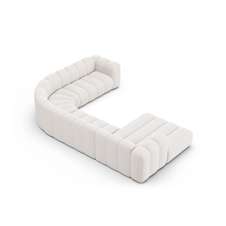 Lupine Modulares 6-Sitzer Panoramasofa, Rechte Seite, aus Samt, Chenille oder Boucle, 370x280 cm von Micadoni – Bild 4