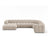 Lupine Modulares 6-Sitzer Panoramasofa, Rechte Seite, aus Samt in Beige (Salvador 1), 370x280 cm von Micadoni – Bild 1