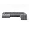 Lupine Modulares 6-Sitzer Panoramasofa, Rechte Seite, aus Samt in Grau (Salvador 17), 370x280 cm von Micadoni – Bild 1