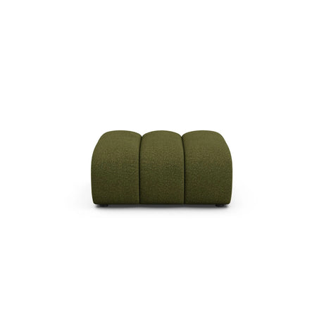 Lupine Pouf aus Boucle in Dunkles olivgrün (Baloo 2090), 92x95 cm von Micadoni – Bild 1