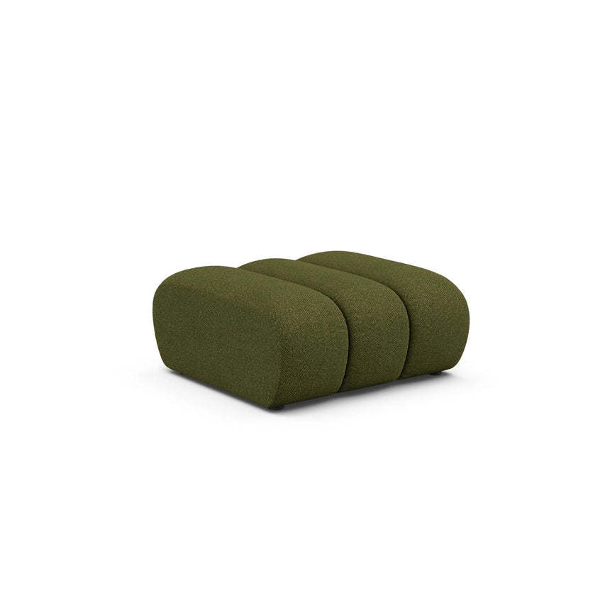 Lupine Pouf aus Boucle in Dunkles olivgrün (Baloo 2090), 92x95 cm von Micadoni – Bild 3