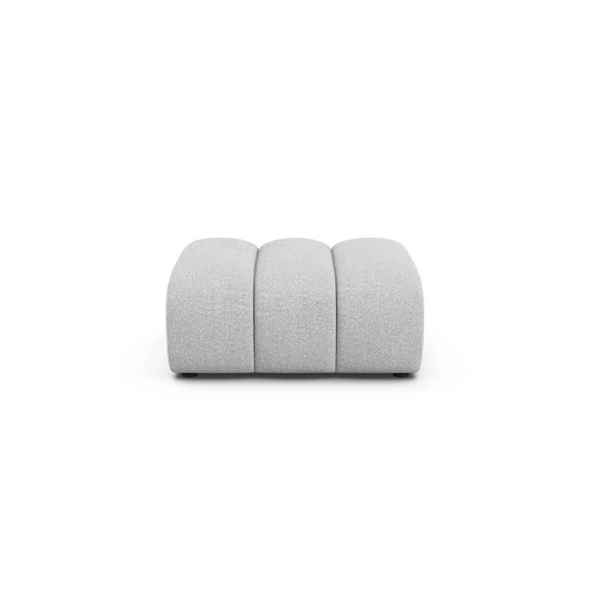 Lupine Pouf aus Boucle in Hellgrau (Baloo 2085), 92x95 cm von Micadoni – Bild 1