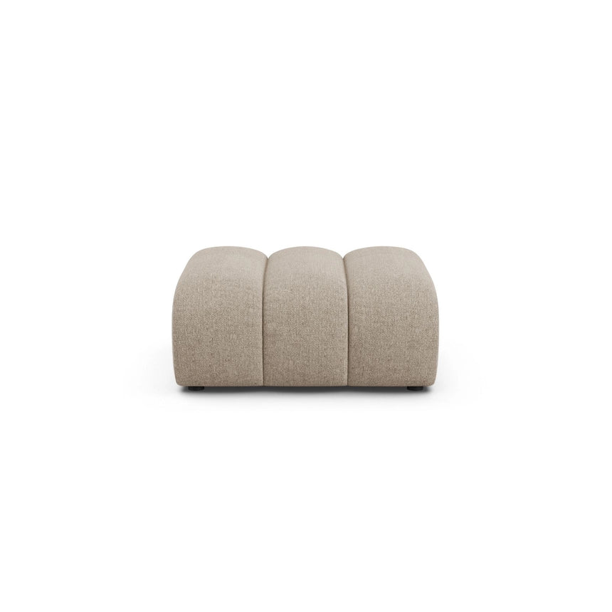 Lupine Pouf aus Chenille in Dunkelbeige (Eden 4 Beige), 92x95 cm von Micadoni – Bild 1