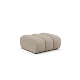 Lupine Pouf aus Chenille in Dunkelbeige (Eden 4 Beige), 92x95 cm von Micadoni – Bild 3