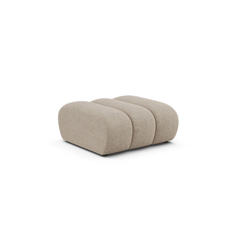 Lupine Pouf aus Chenille in Dunkelbeige (Eden 4 Beige), 92x95 cm von Micadoni – Bild 3