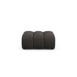 Lupine Pouf aus Chenille in Dunkelgrau (Eden 20 Graphite), 92x95 cm von Micadoni – Bild 1