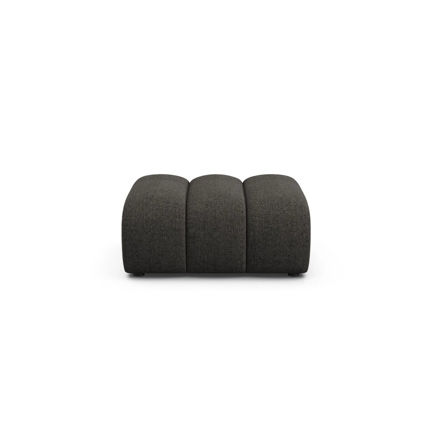 Lupine Pouf aus Chenille in Dunkelgrau (Eden 20 Graphite), 92x95 cm von Micadoni – Bild 1