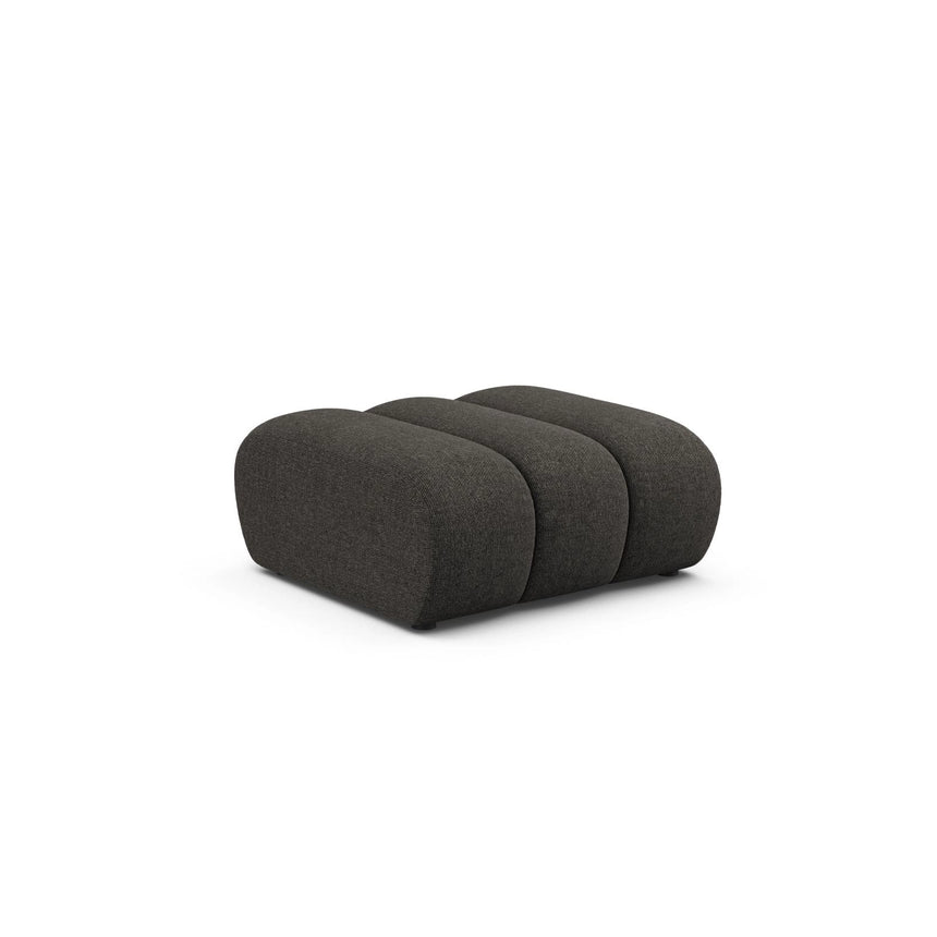 Lupine Pouf aus Chenille in Dunkelgrau (Eden 20 Graphite), 92x95 cm von Micadoni – Bild 3
