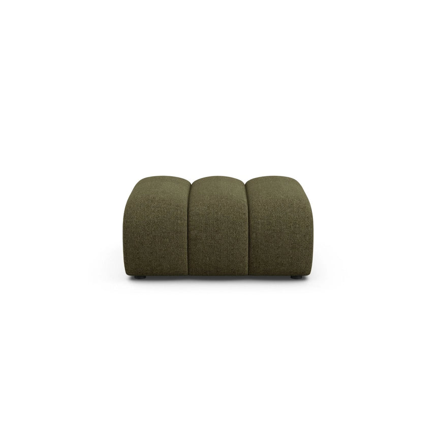 Lupine Pouf aus Chenille in Grün (Eden 12 Olive), 92x95 cm von Micadoni – Bild 1