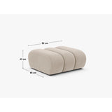 Lupine Pouf aus Chenille in Grün (Eden 12 Olive), 92x95 cm von Micadoni – Bild 2