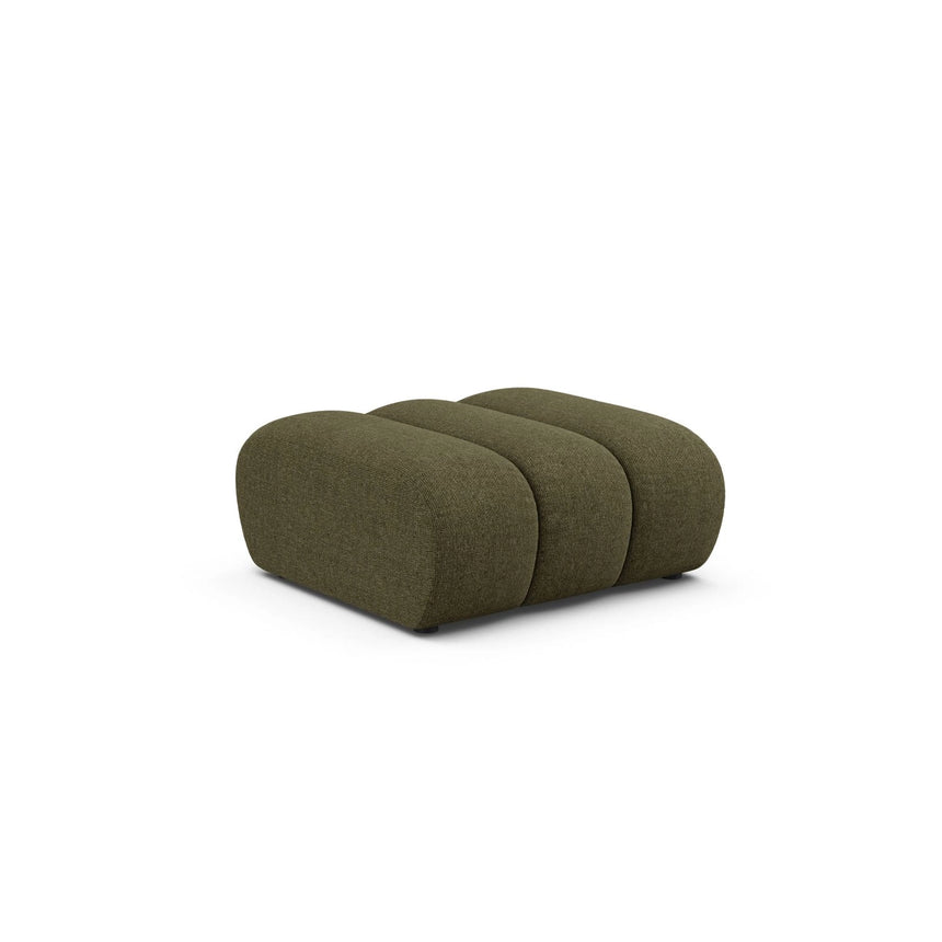 Lupine Pouf aus Chenille in Grün (Eden 12 Olive), 92x95 cm von Micadoni – Bild 3