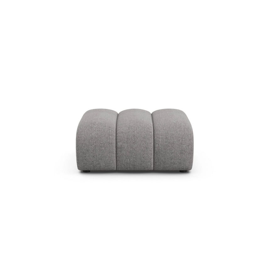 Lupine Pouf aus Chenille in Hellgrau (Eden 18 Grey), 92x95 cm von Micadoni – Bild 1