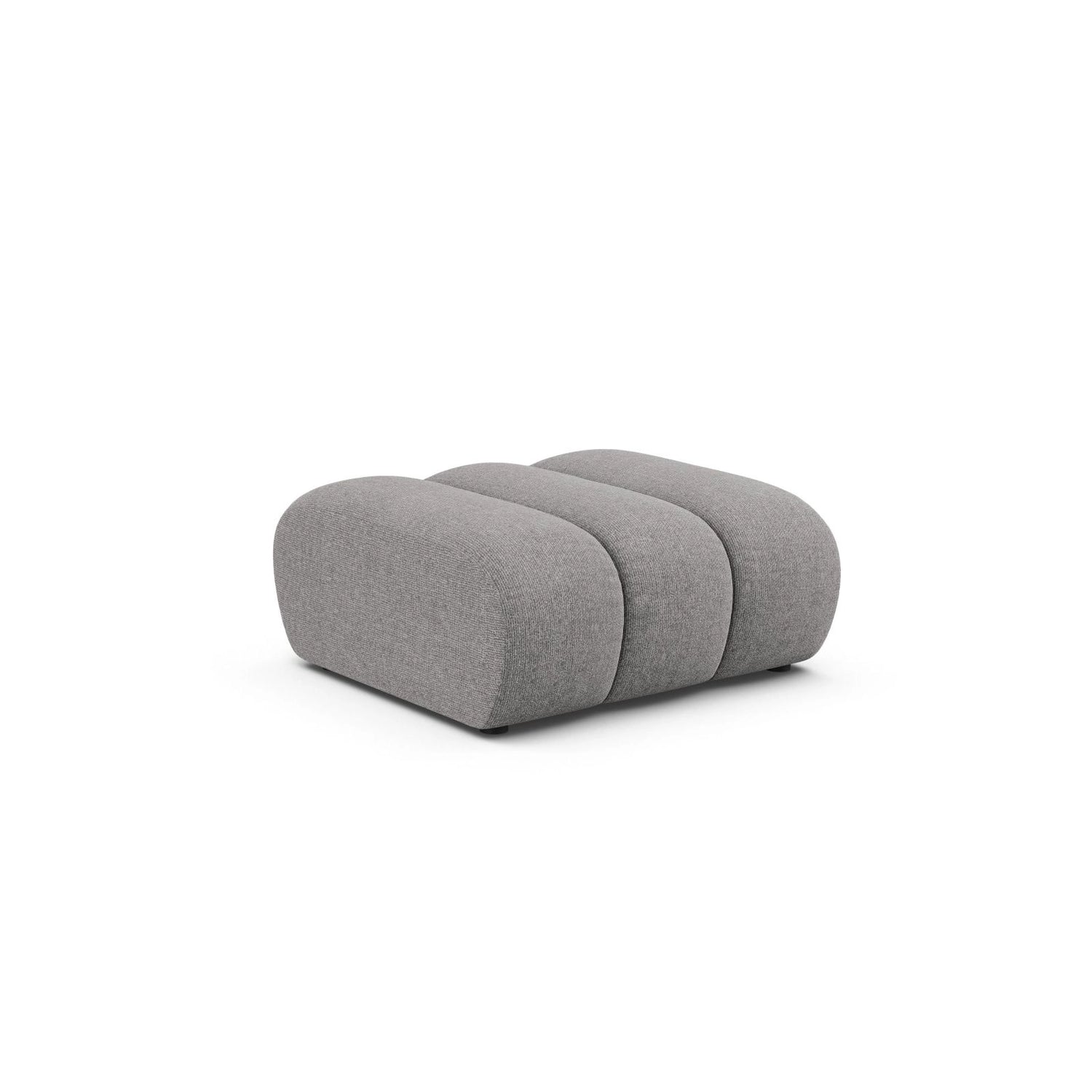 Lupine Pouf aus Chenille in Hellgrau (Eden 18 Grey), 92x95 cm von Micadoni – Bild 3