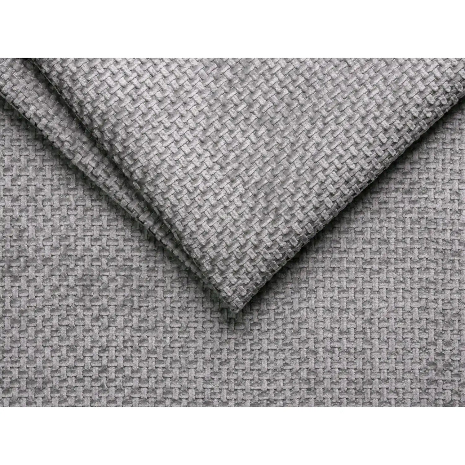 Lupine Pouf aus Chenille in Hellgrau (Eden 18 Grey), 92x95 cm von Micadoni – Bild 4