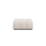Lupine Pouf aus Chenille in Leichtes Beige (Eden 2 Pearl), 92x95 cm von Micadoni – Bild 1